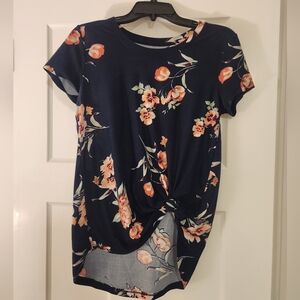 Floral Navy Women's Top